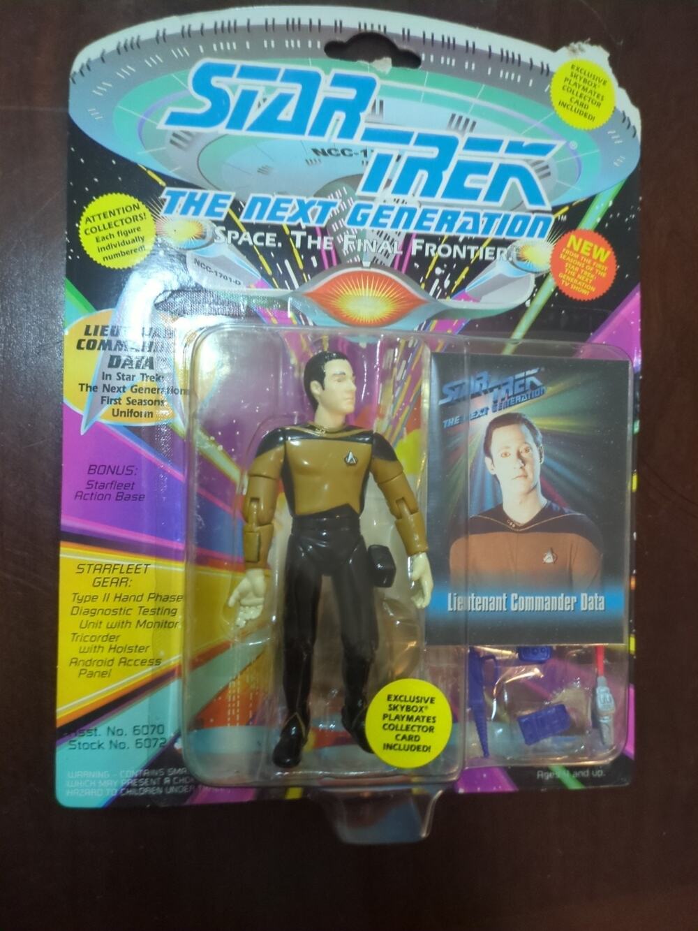 Vintage 1993 Star Trek TNG Lt. Commander Data 5" Action Figure Playmates